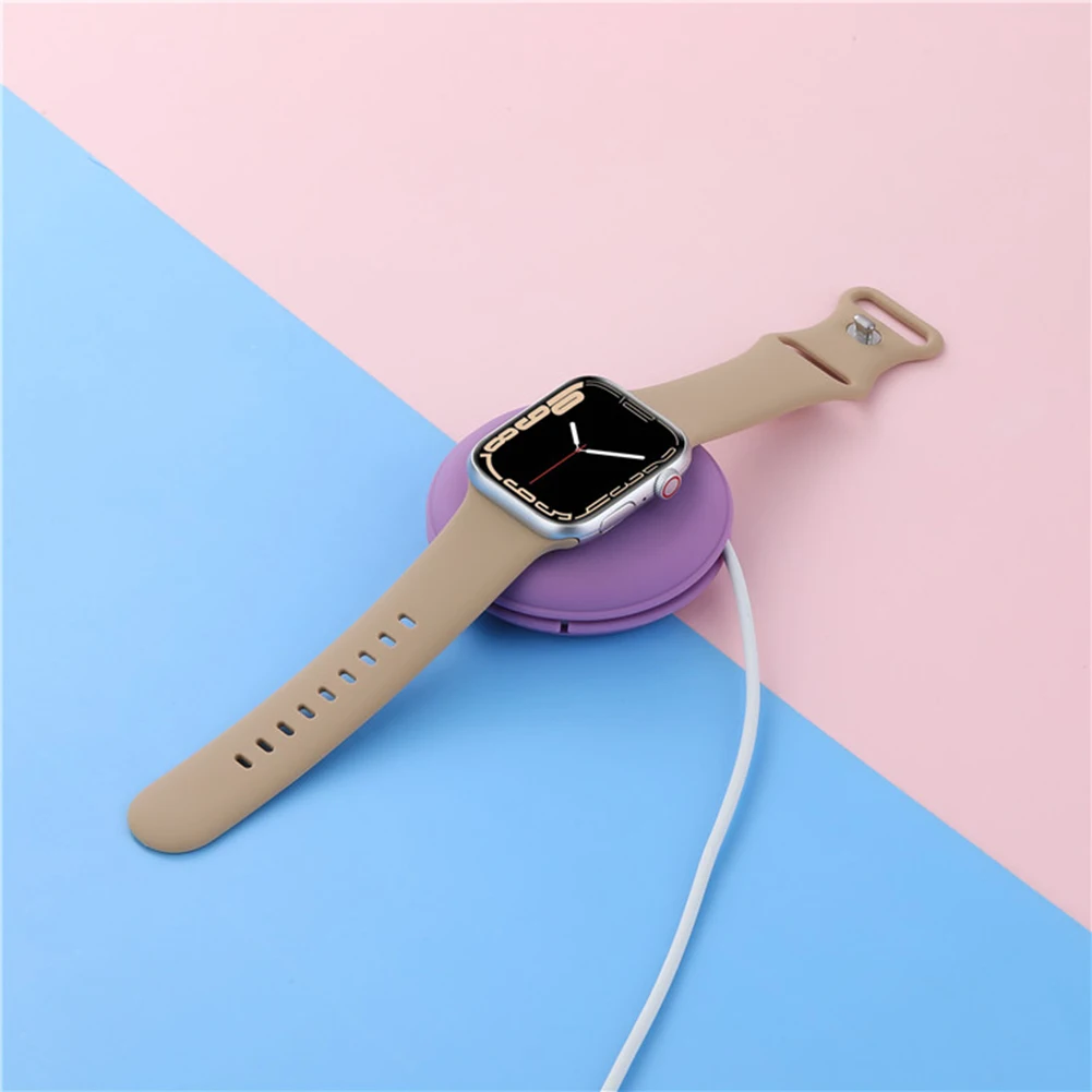 Подержка зарядки для Apple Watch серии 7 6 5 4 3 2 1 стойка для умных часов портативный кабель для зарядки крепление док-станции.