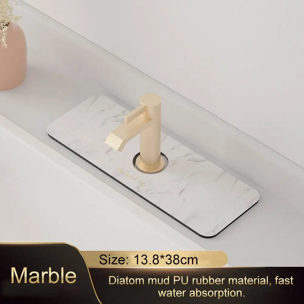 

Kitchen Faucet Absorbent Mat Sink Splash Guard Rubber Faucet Splash Catcher Countertop Protector for Kitchen Bathroom