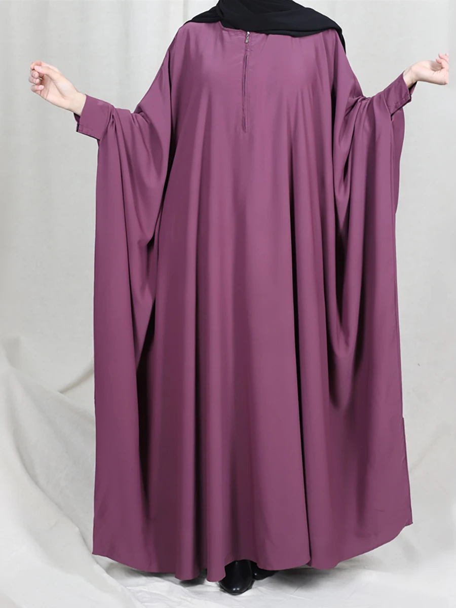 Женская молитвенная одежда, мусульманское платье-абайя, свободная Длинная накидка с рукавами «летучая мышь» из Дубая, саудовской и мусульм...