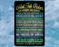 hot tub rules for drinkers funny rustic metal sign 12 x 18