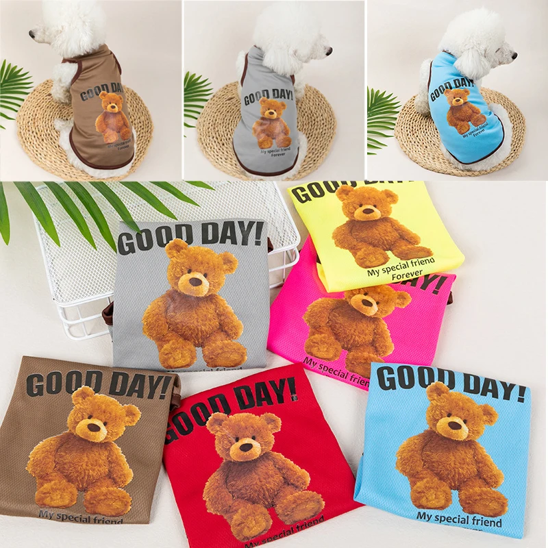 

Puppy Vest Cat Shirt Pet T-shirt Floral Small And Medium Dog Clothes Dog Thin Pet Clothes For French Bulldog Teddy Chihuahua