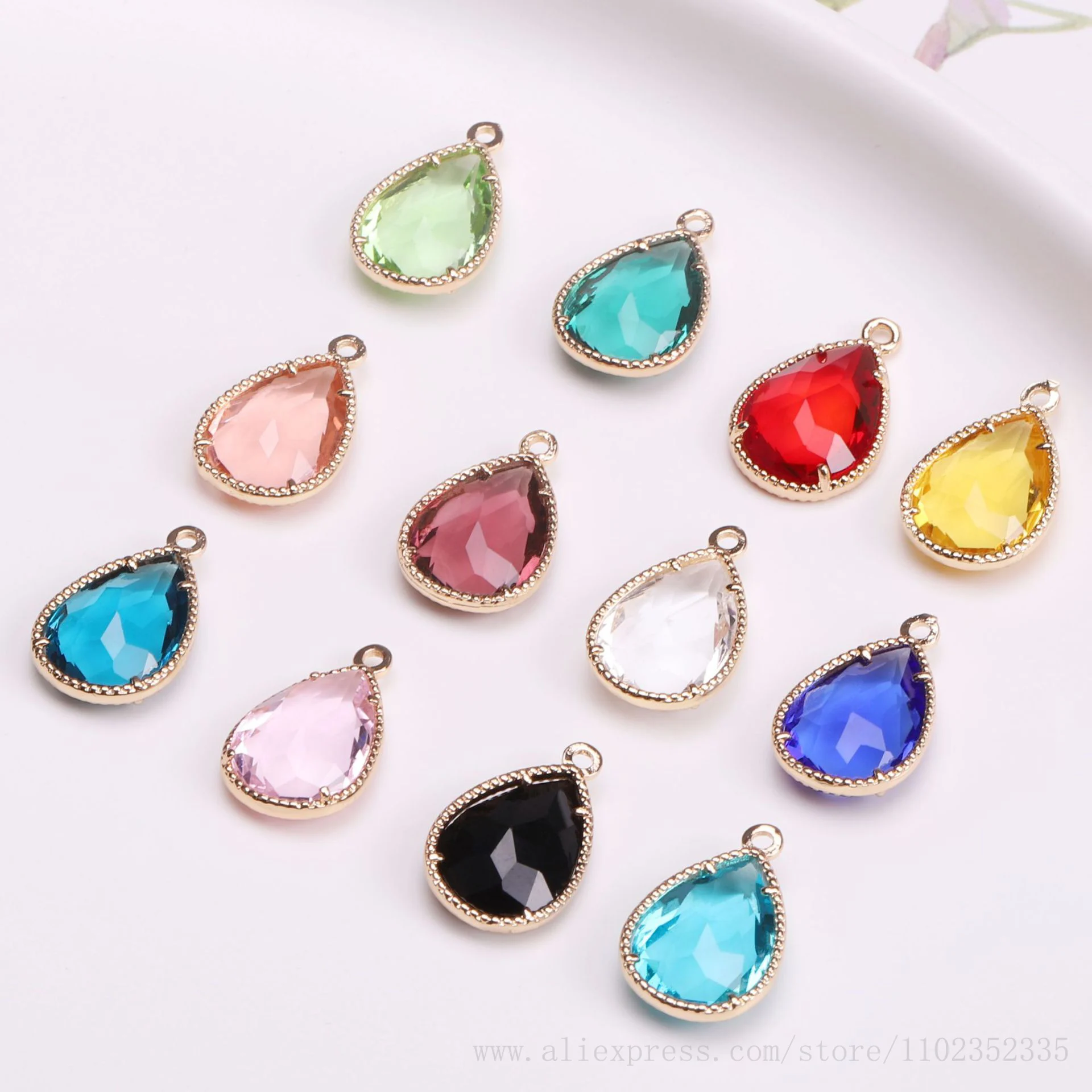 50 шт./упаковка позолоченные серьги-подвески