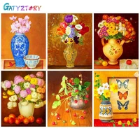 gatyztory painting by number flower drawing on canvas hand painted paintings yellow flowers diy pictures by numbers kits home de