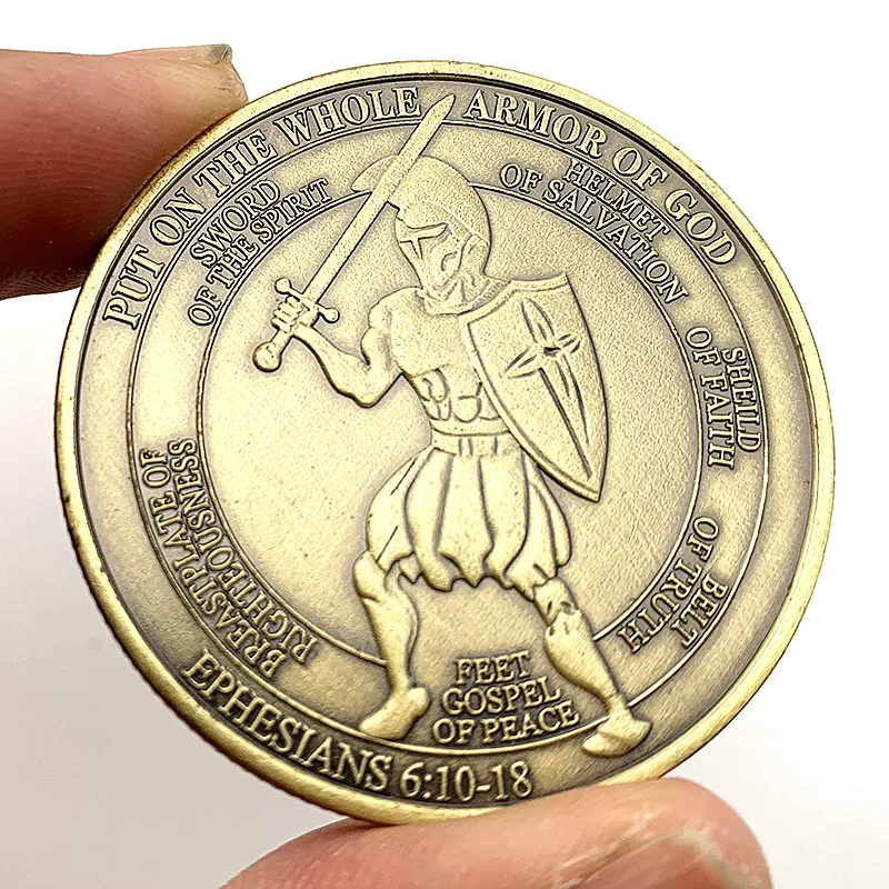 

American Armor Warrior Coin Bronze Warrior Commemorative Coin Collection Coin Tooth Fairy Coin Medal coins collectibles