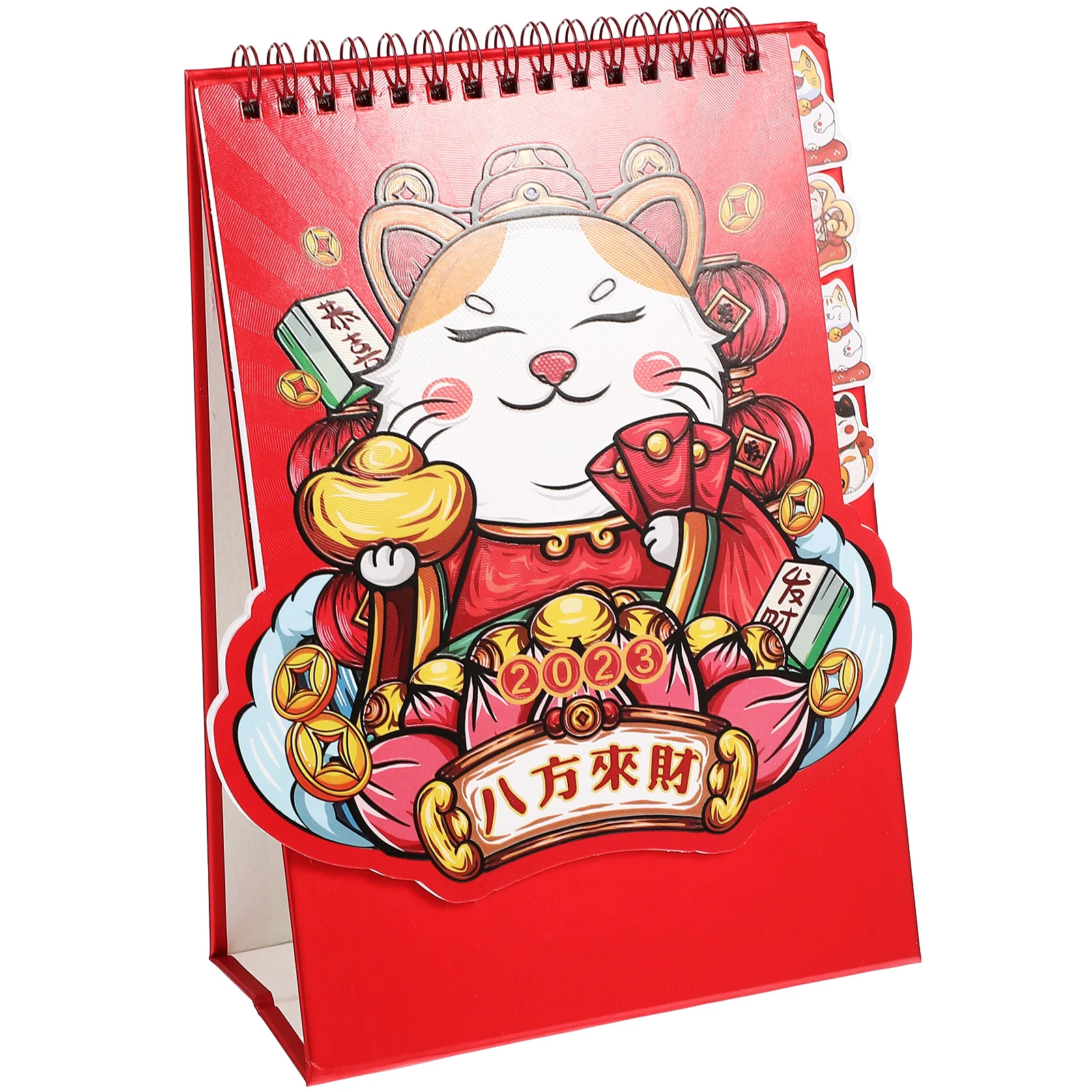 

Calendar Desk Table Office Home Rabbit Year Decorative Standing Cartoon Flipped Design Annual Gift Notes Plan Months Memo Small