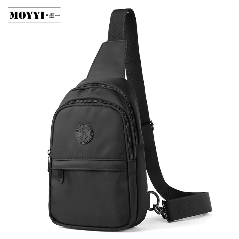 Men Chest Bags 9.7inch IPad Large Capacity Zipper Lightweight Oxford Crossbody Bag Fashion Utility Simple Unisex Sling Bags