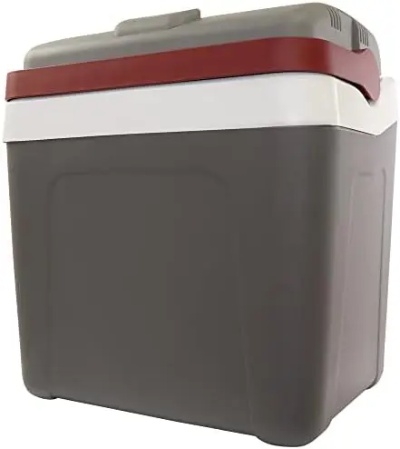 

Iceless 12V Cooler/Warmer 9.8 qt (9 L), Portable Car Fridge w/ 12 Volt DC Power Cord, Shoulder Strap, Gray/White, Travel Fishin