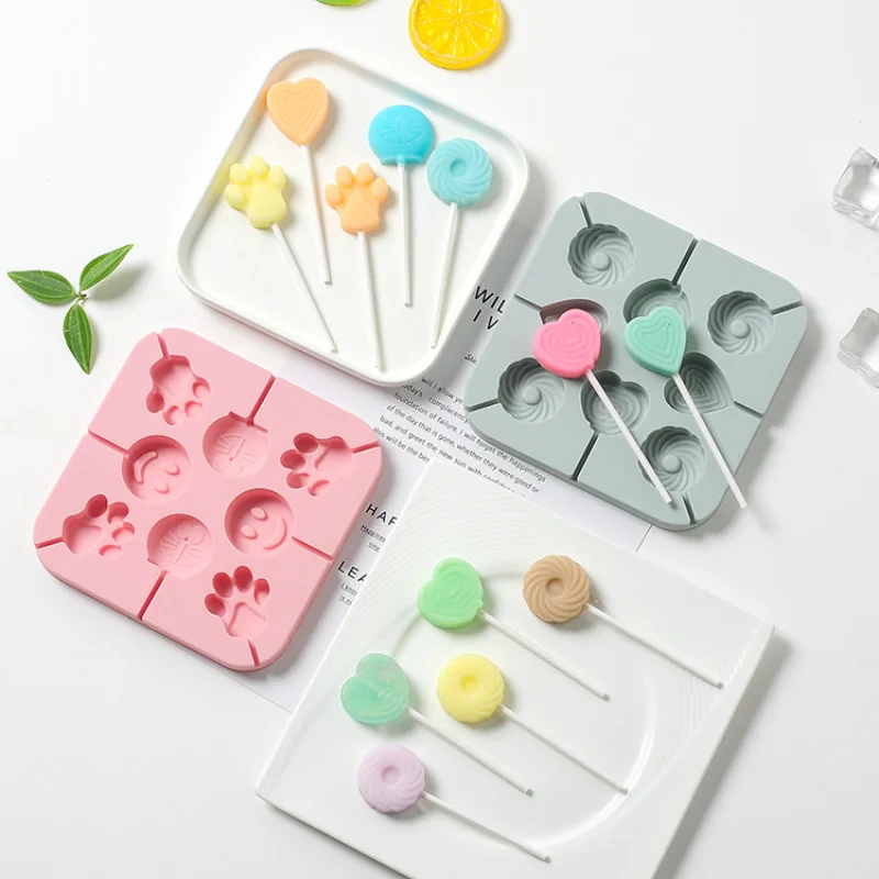 

Silicone Lollipop Mold,Soft and Safe Cute Shape Fondant Mold for Making Lollipop Chocolate Candy Cookie with Lollipop Stick Make
