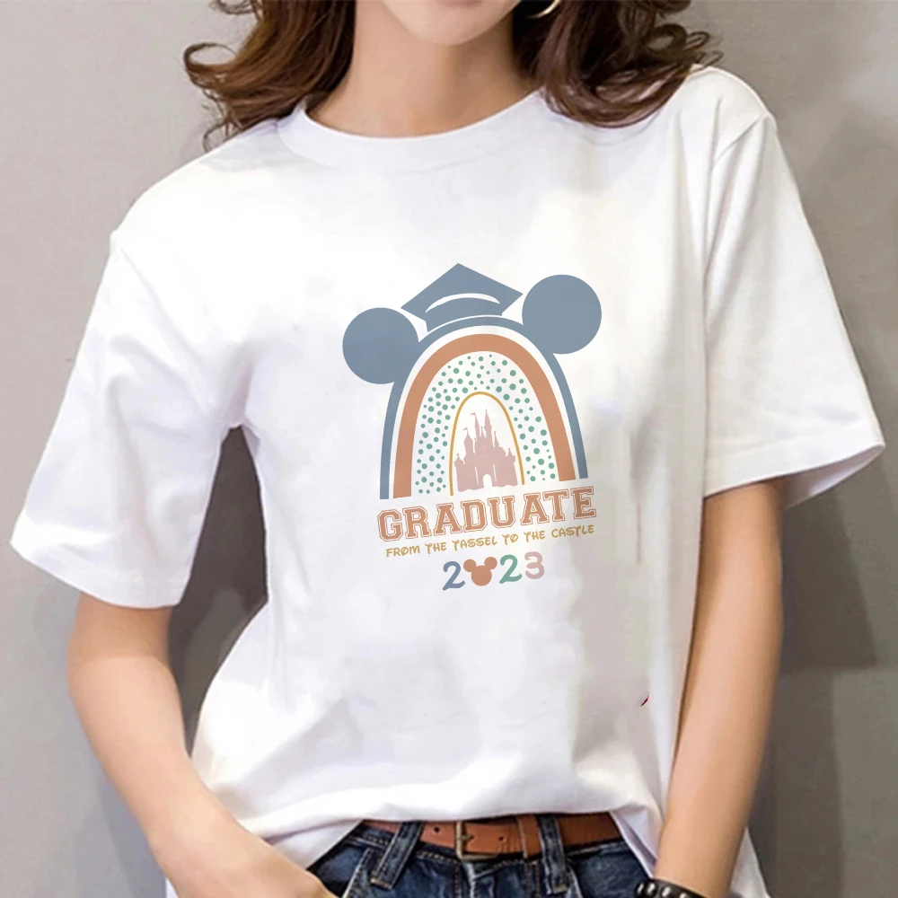 

Disney Graduate 2023 T-shirts Short Sleeve Mickey Mpuses Fashion Streetwear Summer Urban Casual T Shirt Women Spain Dropship