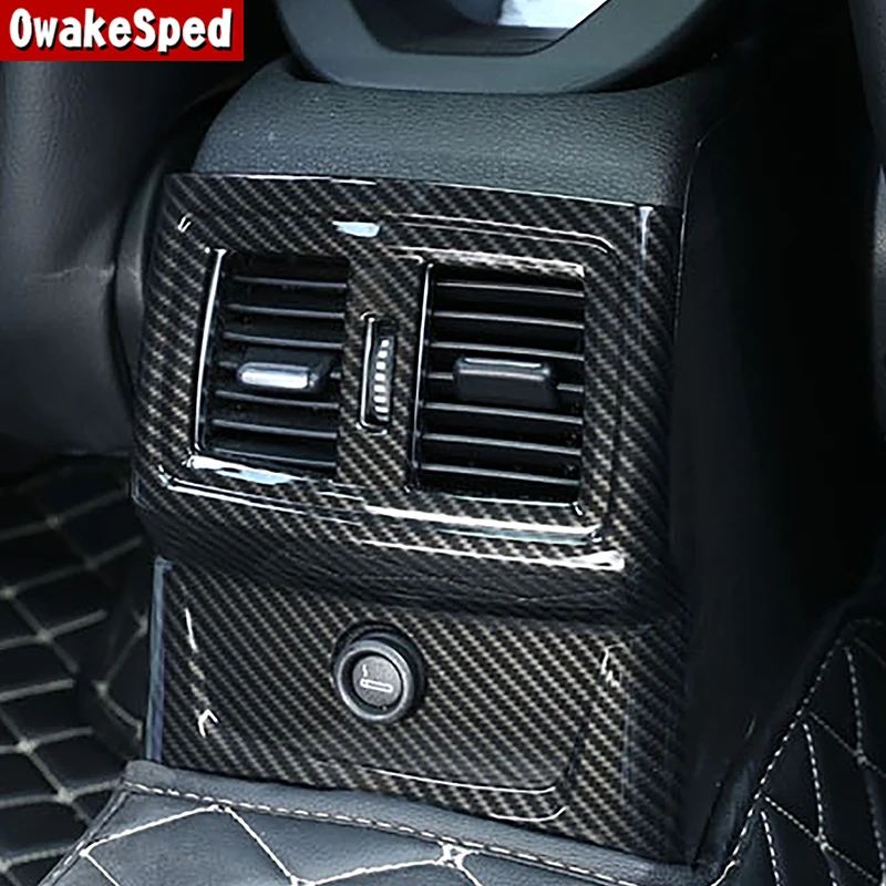 

Carbon Fiber Color Trim Car Styling Rear Air Conditioning Outlet Panel Frame Sticker For BMW X1 F48 X2 F47 Interior Accessories