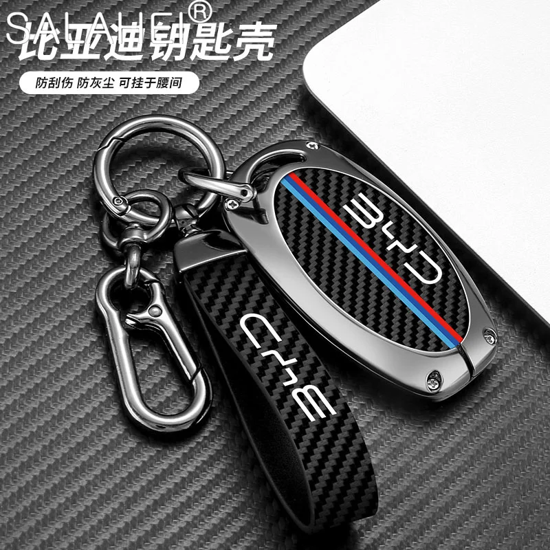 

Zinc Alloy Car Remote Key Case Cover Bag For BYD S7 Song Plus Song Max Qin Pro Yuan Protector Shell Holder Keychain Accessories