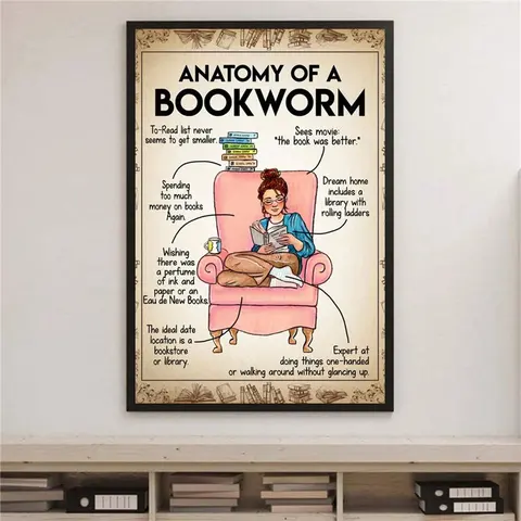 Ретро-постер для чтения книг