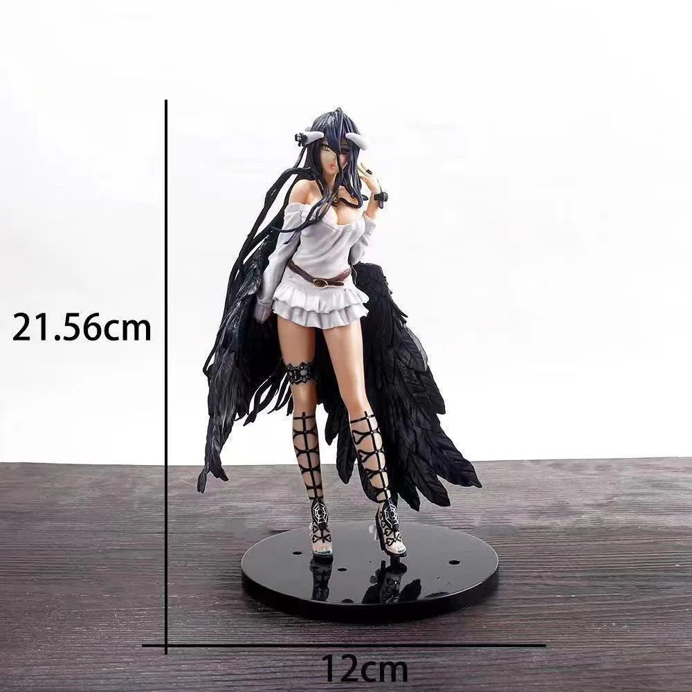 

Solid PVC Undead Albedo Black Winged Demon Queen Anime Figure Model Ornament Adult Collectible Toy 2022