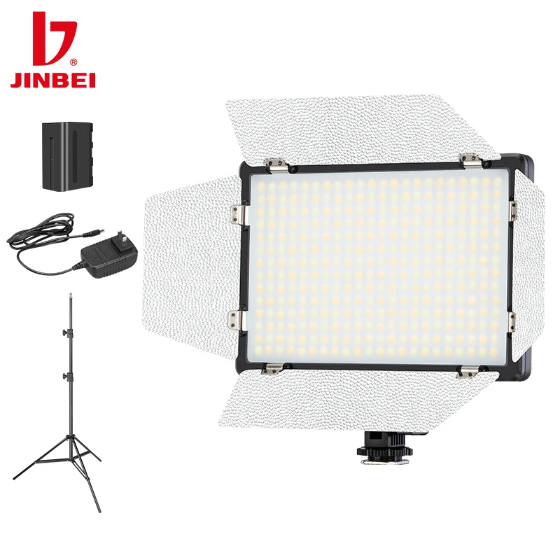 

JINBEI EFII20BI LED Video Light 2700k-6000K CRI95 Camera Photo Stand Lighting AC DC Fill-in Lamp for Outdoor Tiktok Selfie Make
