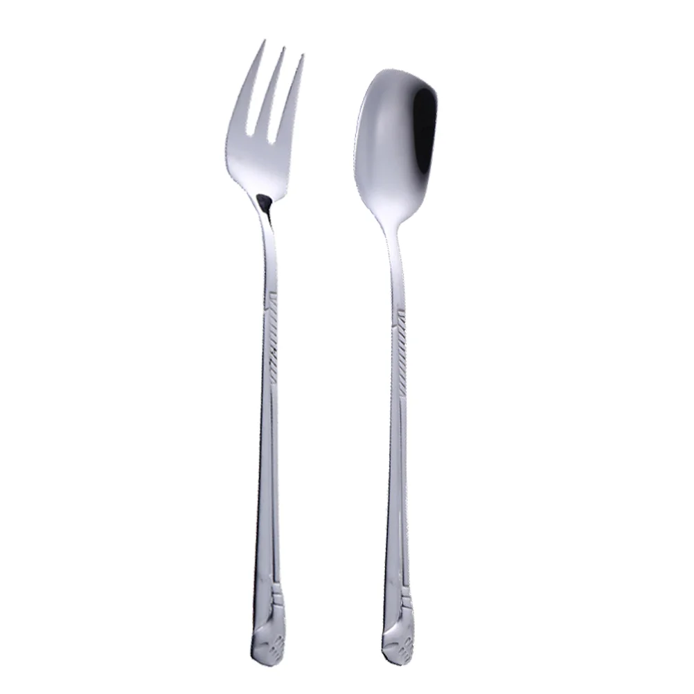 

3 Sets of Dessert Spoon Coffee Spoon Fruit Eating Fork Dessert Kit
