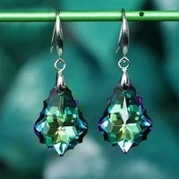 korean fashion earrings for women maple leaf crystal pendant earrings feminine bride wedding jewelry earrings wholesale