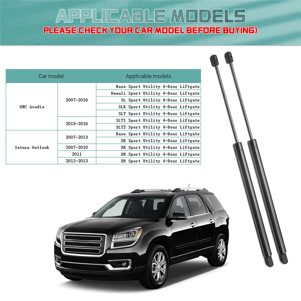 Фото Для GMC Acadia 2007-2016, Saturn Outlook 2007-2013: Комплект из 2 газовых упоров для багажника (амортизаторов) №3