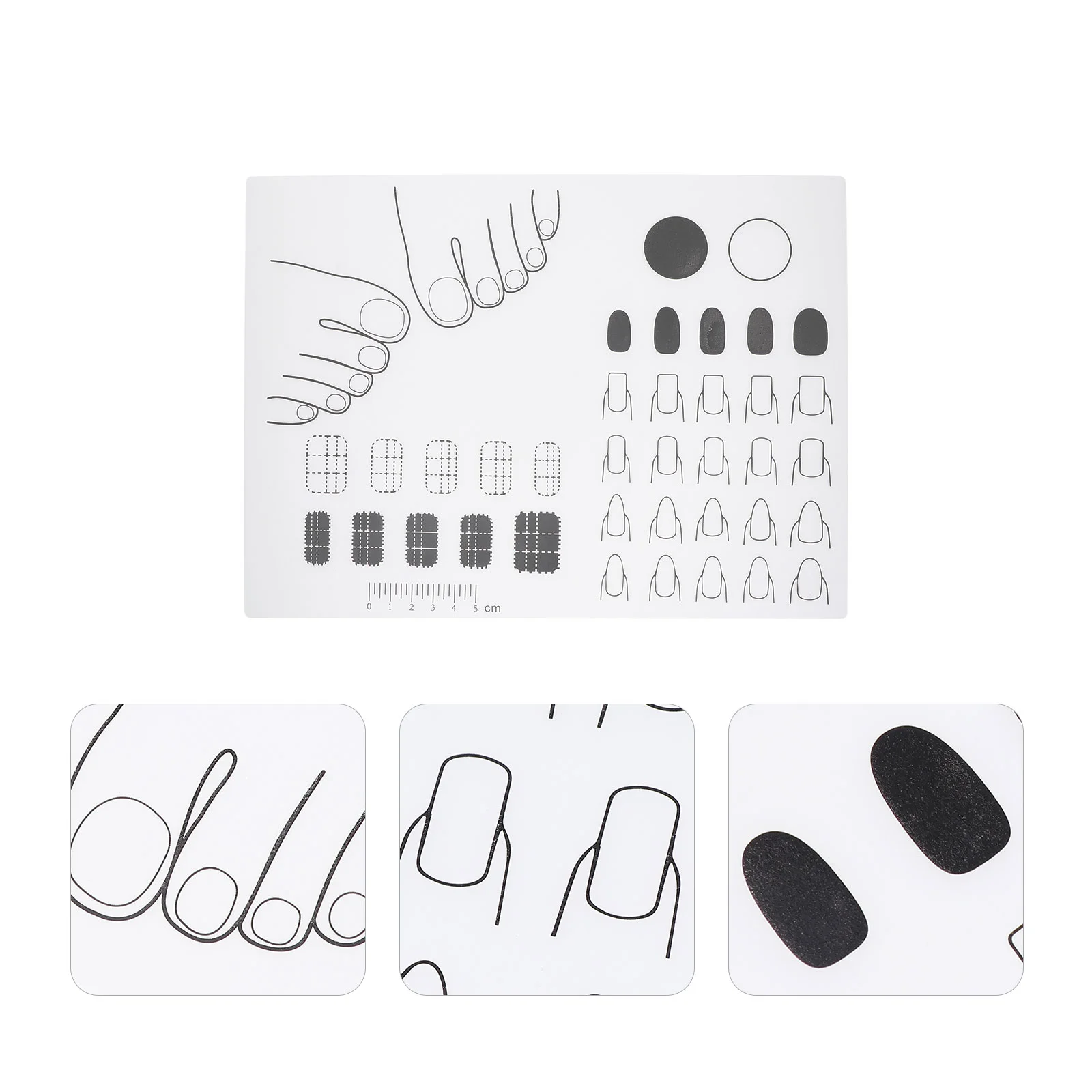 

Nail Mat Acrylic Silicone Practice Manicure Training Sheet Pad Nails Stamping Table Tech Supplies Tools Matt Fingernail Stamp