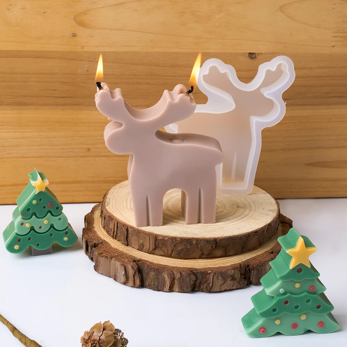 Силиконовая форма в виде снежинки для рождественской елки