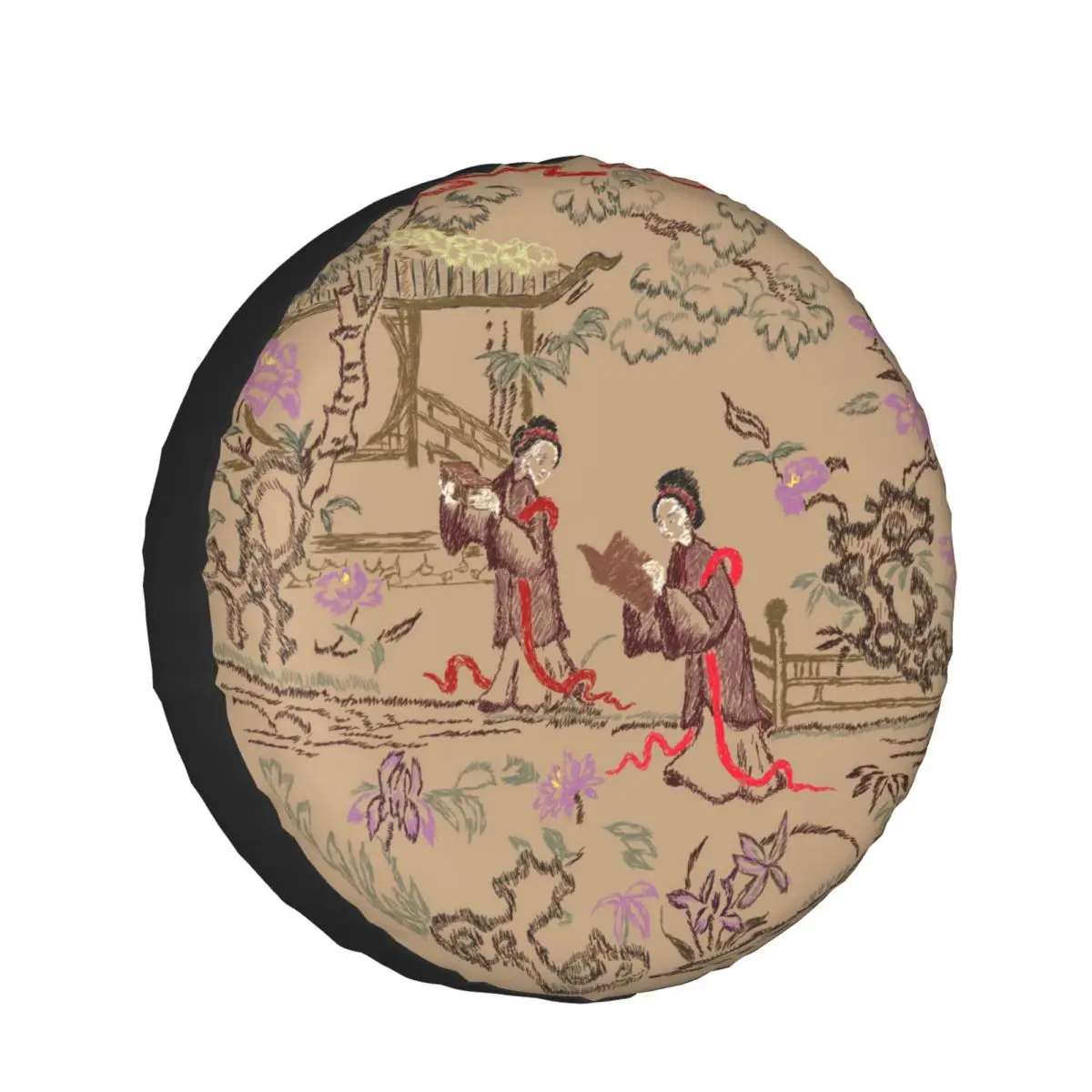 

1 шт. чехол для запасных автомобильных шин винтажный традиционный Восточный полиэфир сумка для хранения автомобильных колес Пылезащитная п...