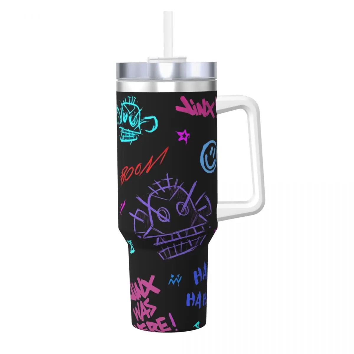 Arcane Stainless Steel Tumbler Graffiti Travel Car Mugs 40oz Thermal Mug Keep Heat Cold and Hot Milk Tea Water Bottle
