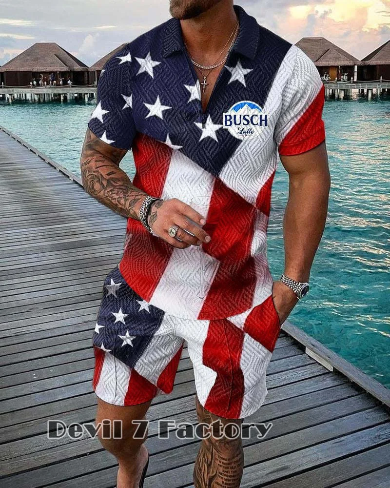 Summer Polo T Shirt for Men High Quality Sets Fashion Luxury Short Sleeve Polo Shirt Shorts Suit Casual Clothing Men's Tracksuit