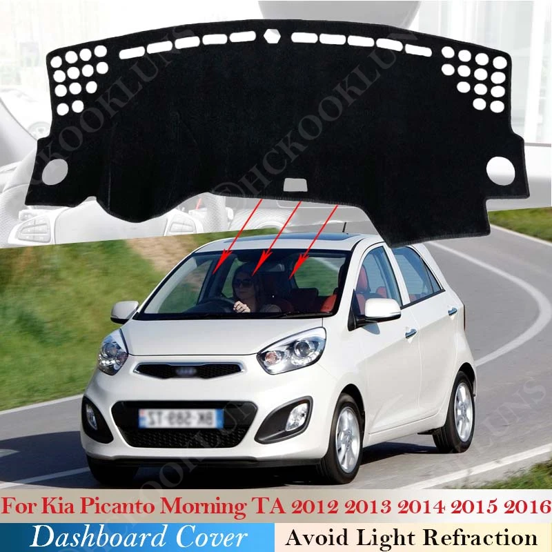 

Dashboard Cover Dash Board Mat Carpet for Kia Picanto Morning TA 2012 2013 2014 2015 2016 Pad Sunshade Cushion Cape Accessories