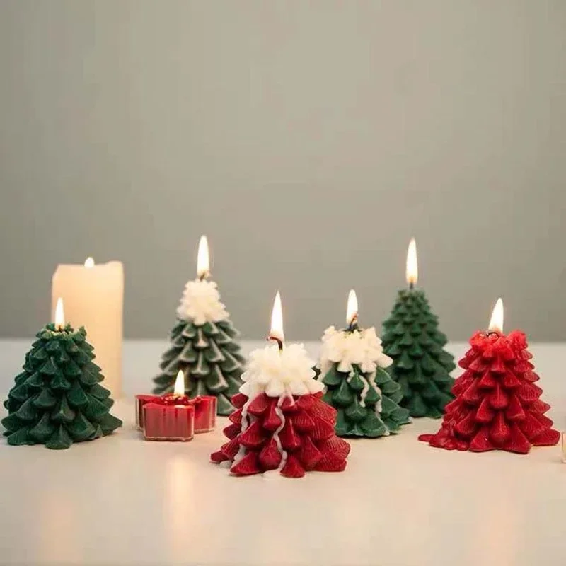 

Christmas Tree Aromatherapy Candle Pine Shaped Candle Christmas Day Atmosphere Home Scene Decoration Gift Box