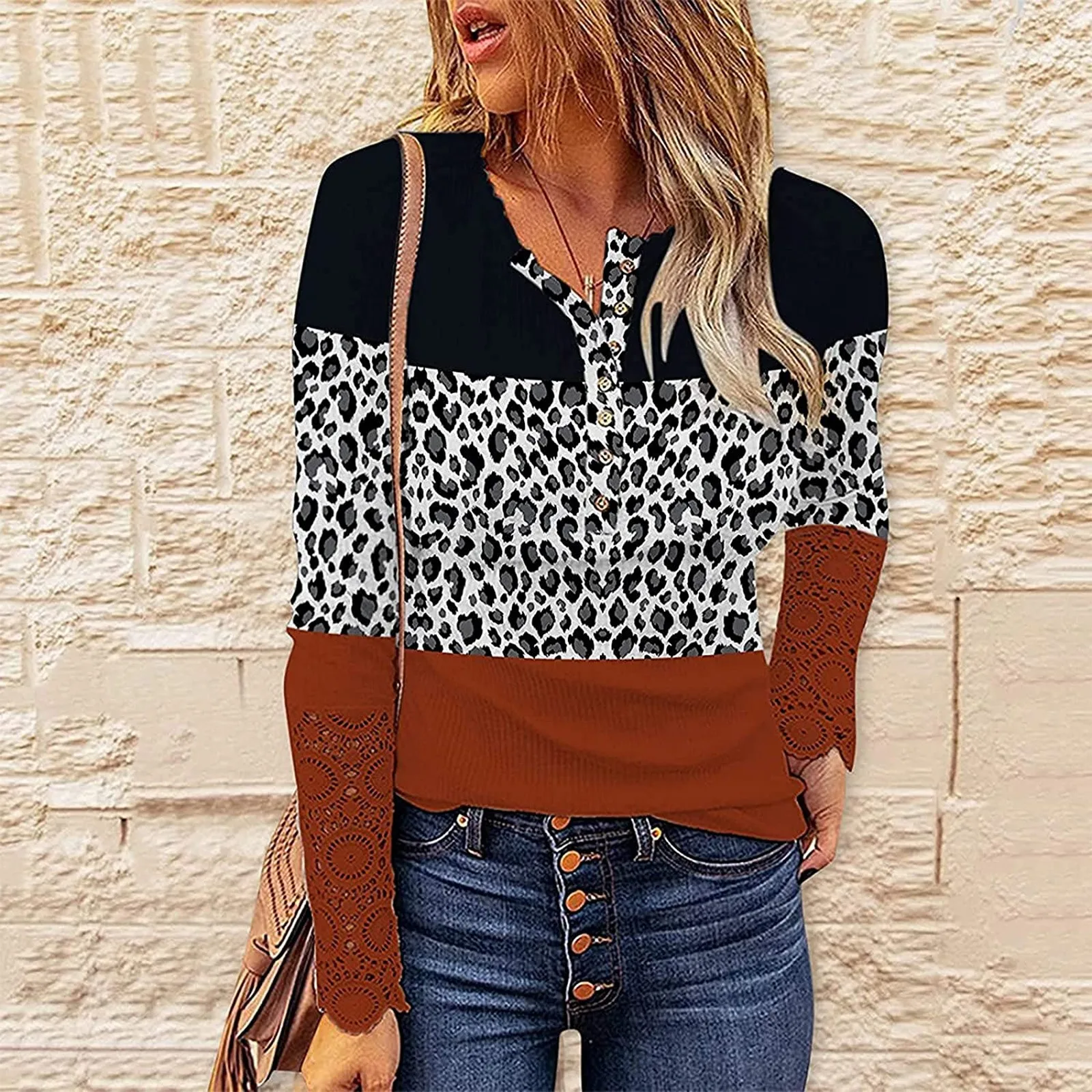 

Женский Повседневный пуловер с круглым вырезом, полосатый кружевной пуловер с вышивкой на весну и осень, с длинными рукавами, женская майка