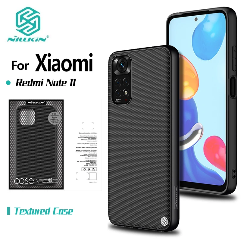 

For Xiaomi Redmi Note 11 Global 4G Case Nillkin Textured Anti Fingerprint Light Nylon Fiber Non-Slip Shockproof Back Phone Cover
