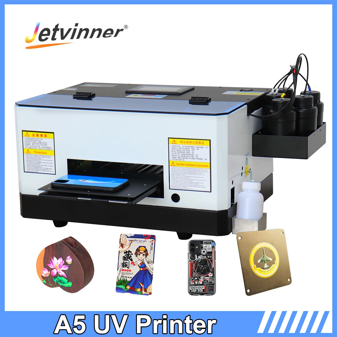 

A5 UV Printer Professional Printing Machine for Phone Case Wood Acrylic Ceramics A5 Mini UV Printer For Epson L800 Printer