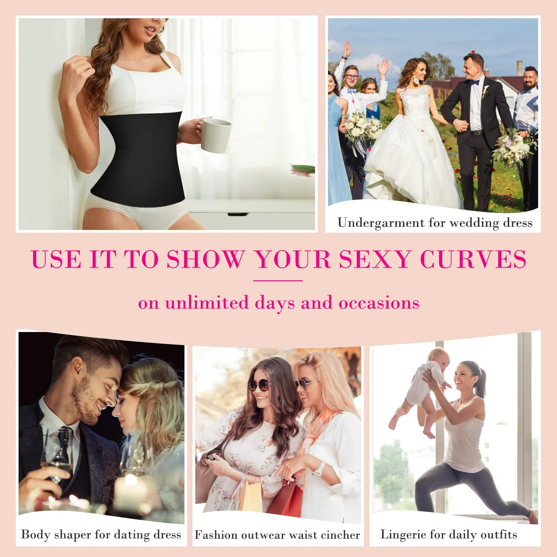 Waist Trainer Tummy Wrap Seamless Shapewear Belt Weight Loss Sport Workout Body Shaper Girdle Cincher Underbust Corset Garment