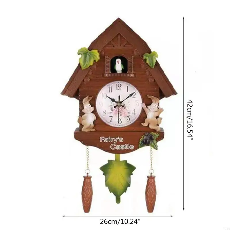 77JB Европейский пастырский стиль смола CUCKOO WALK BIRD для времени звонок свинг -тревога