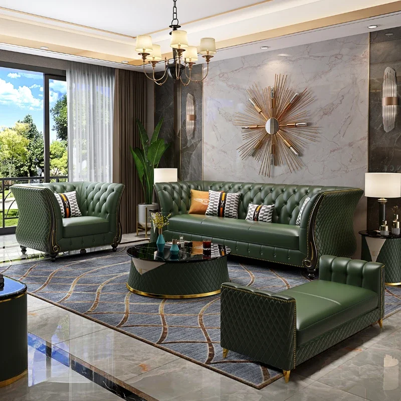 Современный дизайнерский роскошный диван из натуральной кожи итальянский