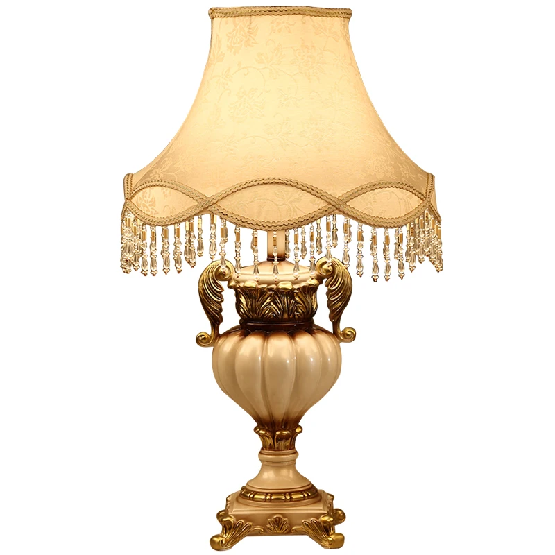 

Creative Fabric Study Classical Retro Living Room New Wedding Celebration Bedroom Bedside Lamp