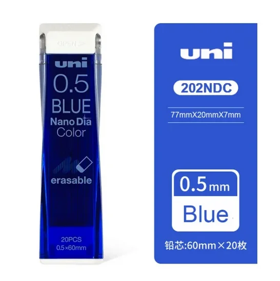 Uni Nano Dia Color 0,5 мм сменные стержни для механических карандашей