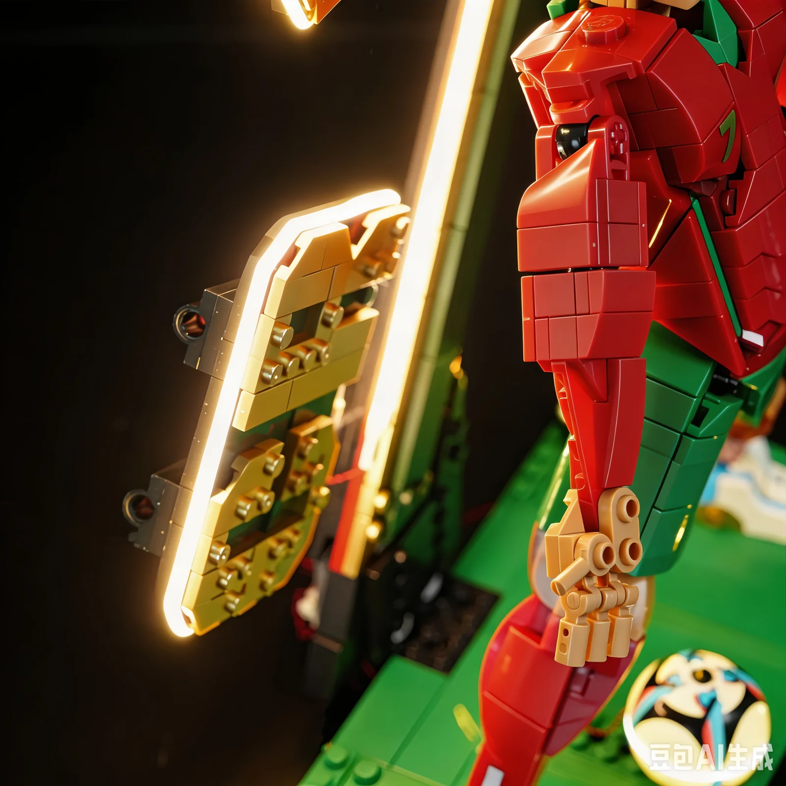 Фото Светодиодный светильник MAXCXT для LEGO 43016 Роналду - декоративная лампа для самостоятельной сборки, набор строительных блоков в комплект не входит. №5