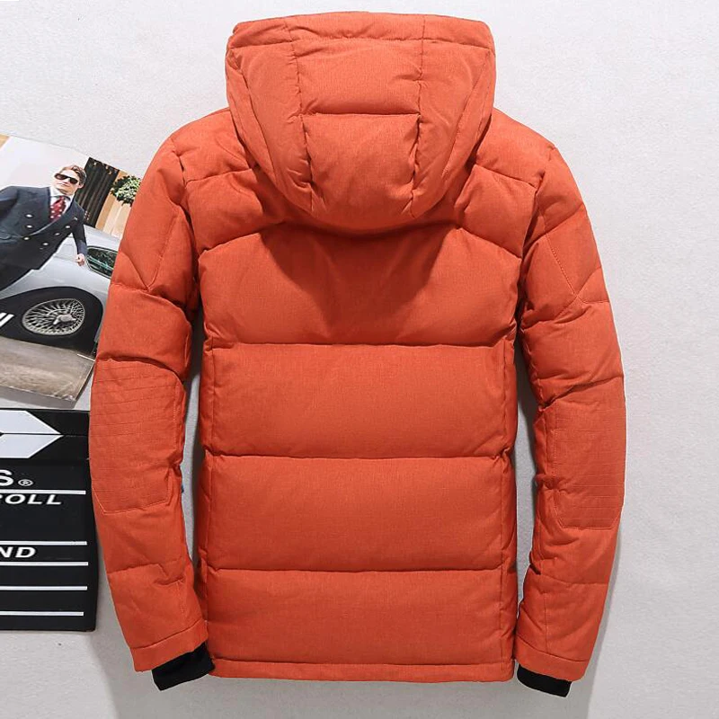 -20 Degree Down Jacket Male Winter Parkas Men White Duck Down Jacket Hooded Outdoor Thick Warm Padded Snow Coat Oversize M-5XL