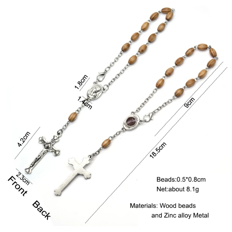 Католический браслет-четки с крестом ароматные деревянные бусины четки