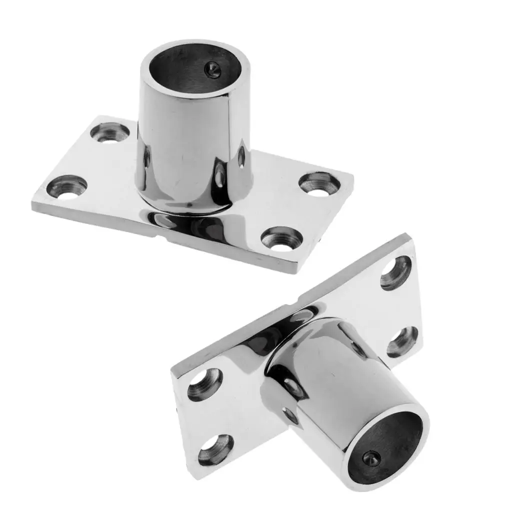 

Durable 2x Boat Hand Rail Fitting 90 Deg 1' Stanchion Base Marine Stainless Steel for Kayak Canoe Boat Dinghy Yacht Accessories