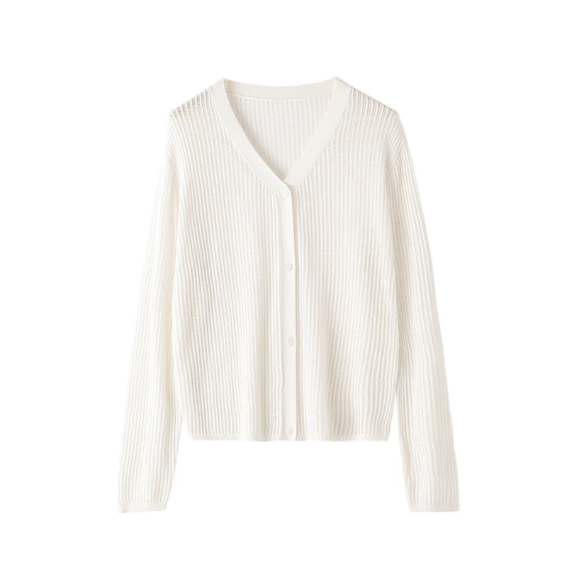 Новинка 2024 вязаный кардиган из натуральной шерсти яркий свитер высокого