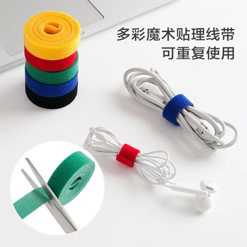 

Velcro fixed cable organizer bandage storage and arrangement cable tie insulation material electrician electrical insulation