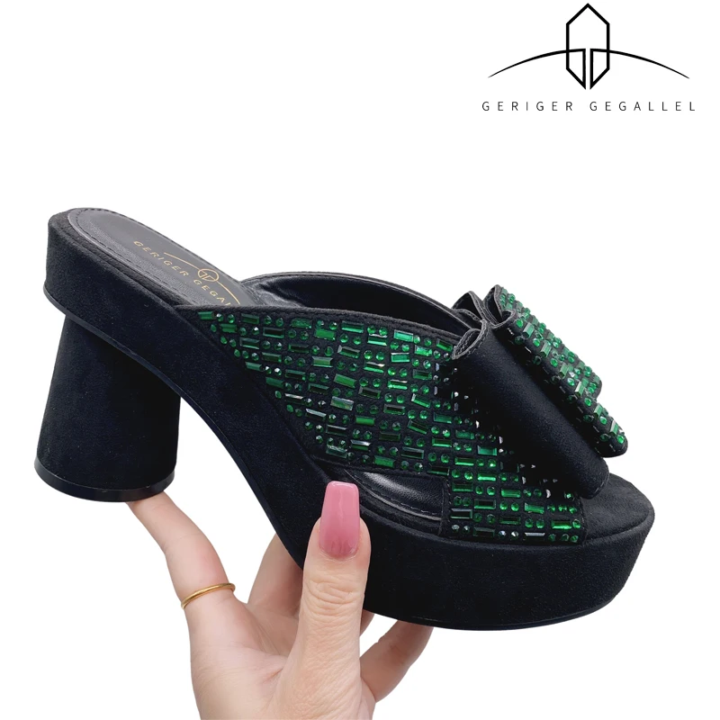 2023 Fashion Women Summer Autumn Skid-proof Square Toe Shoes Heels Italian Woman Wedding for Party Shoes