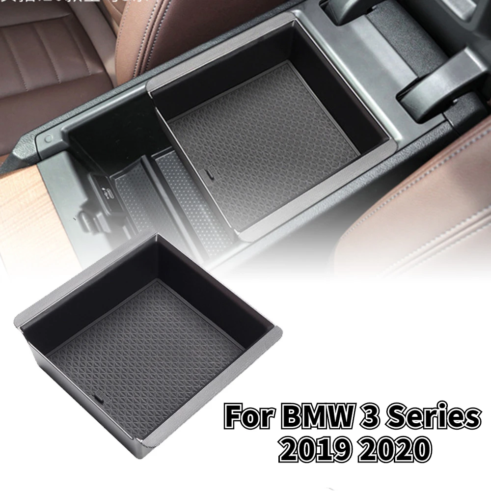 

For BMW 3 Series 2019 2020 Car Interior Decoration Console Armrest Container Storage Box Armrest Auto Tidying Coin