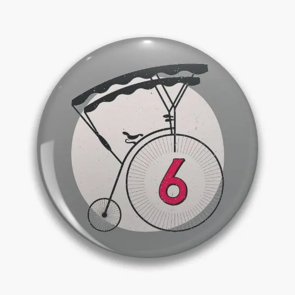 Уничтожитель Пенни Фарттинг Номер 6 Вин мягкая пуговица модная брошь одежда