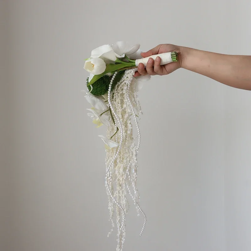 Towoo белая и зеленая серия свежий водопад с имитацией цветка Фаленопсис невесты