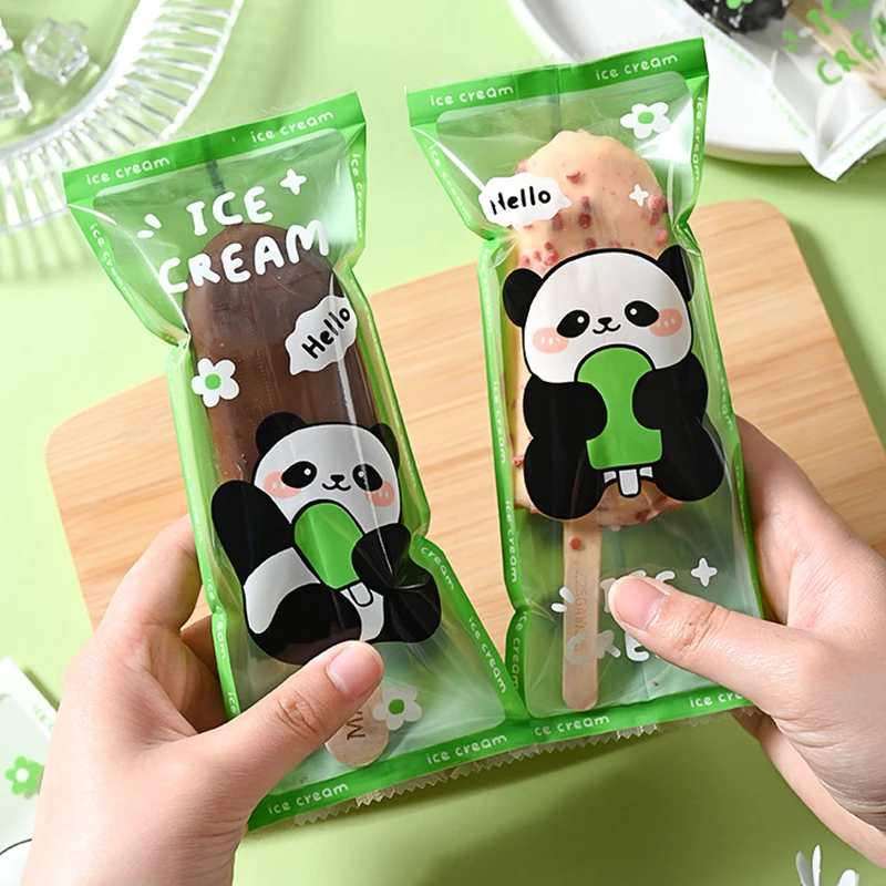 Пищевые пакеты для льда одноразовые пластиковые мороженого прозрачные 100