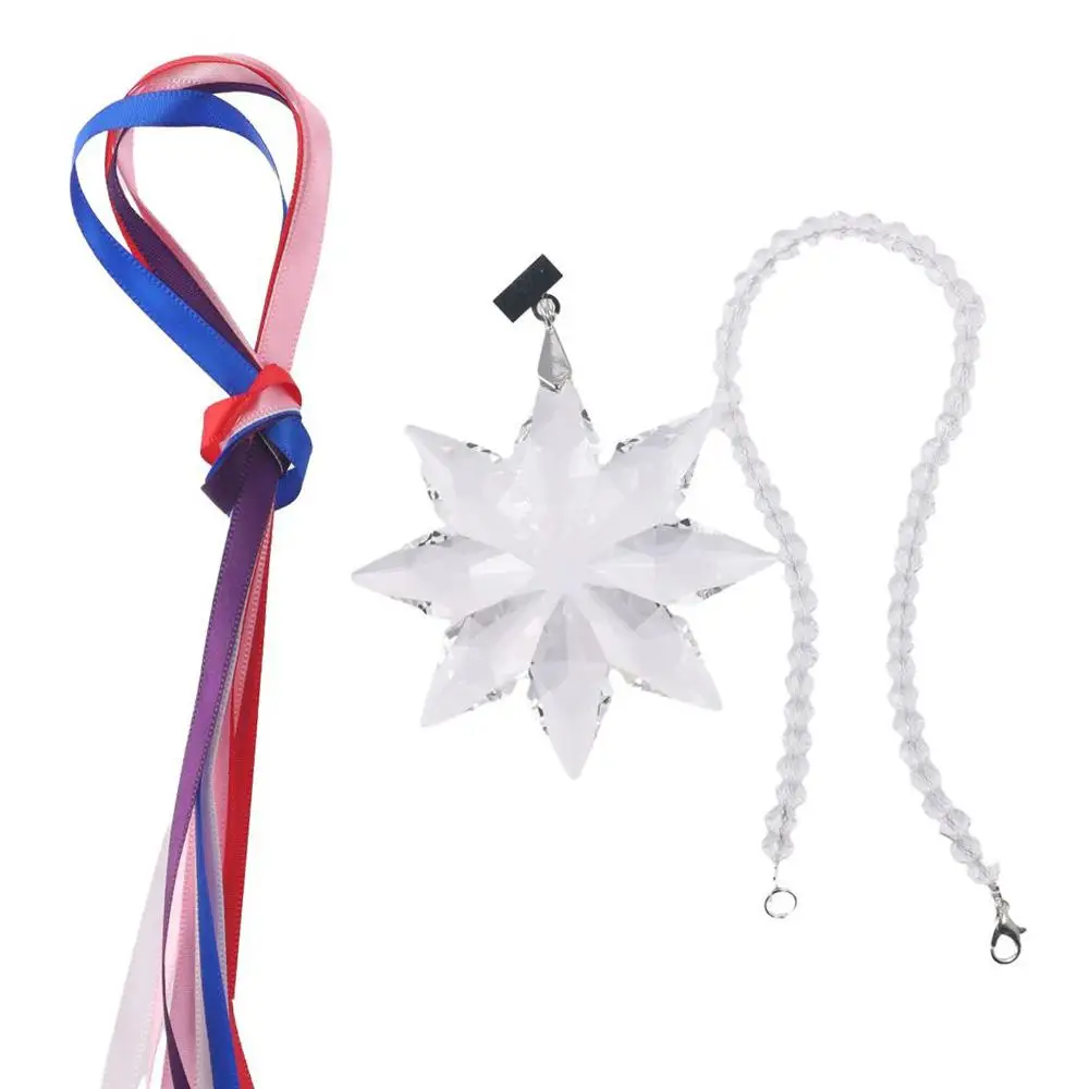 Прозрачный 2024 Хрустальный подвесной автомобильный кристалл в форме снежинки