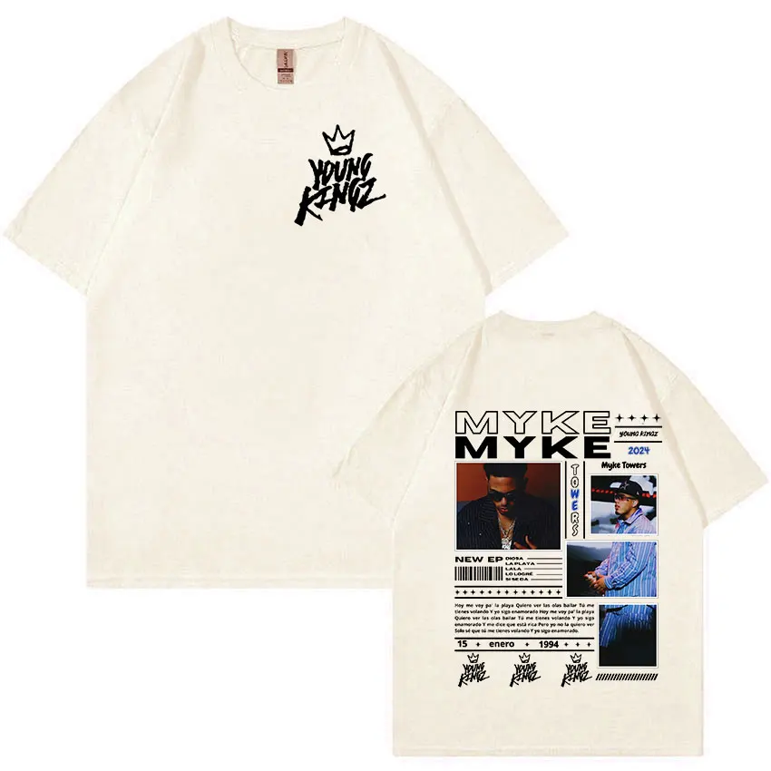 Футболка мужская с принтом Rapper Myke tower Модная хлопковая тенниска короткими