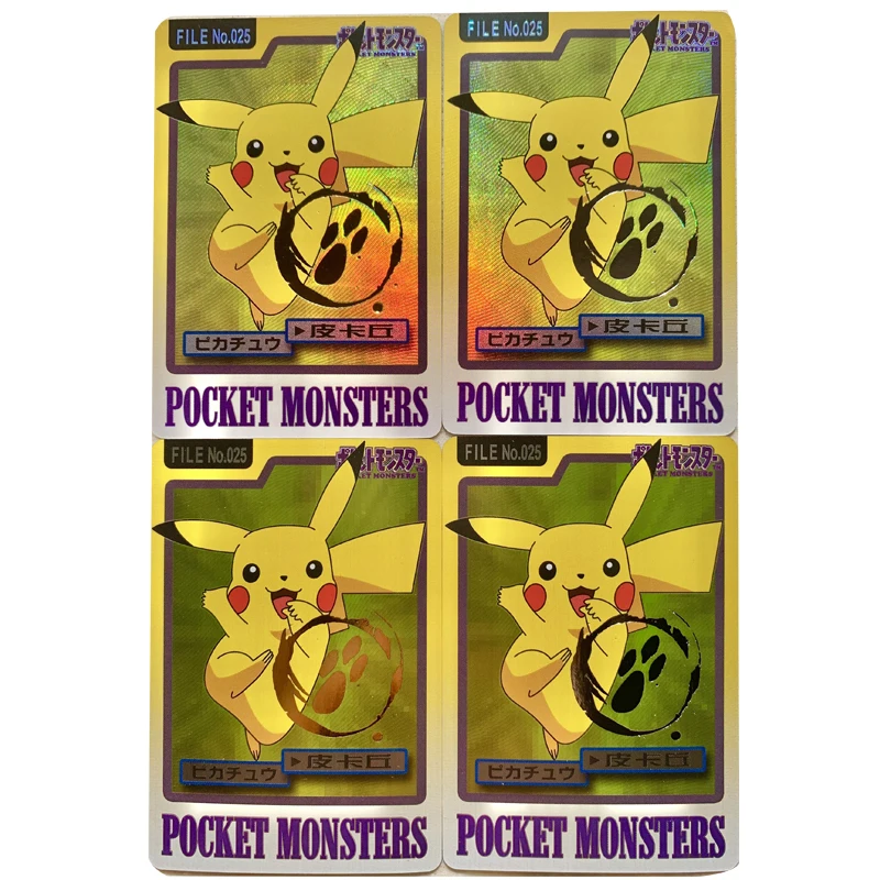 

Новинка 2022, флэш-карта Pokemon Skill, Пикачу мегатон, рефракция, тиснение, горячее тиснение, флэш-карта, Рождественская игрушка, подарок для детей
